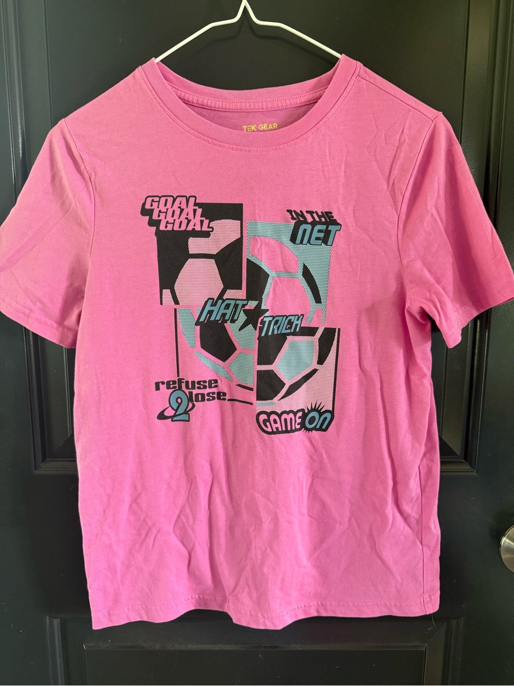 tek gear Pink Short-Sleeve Soccer Graphic Tee